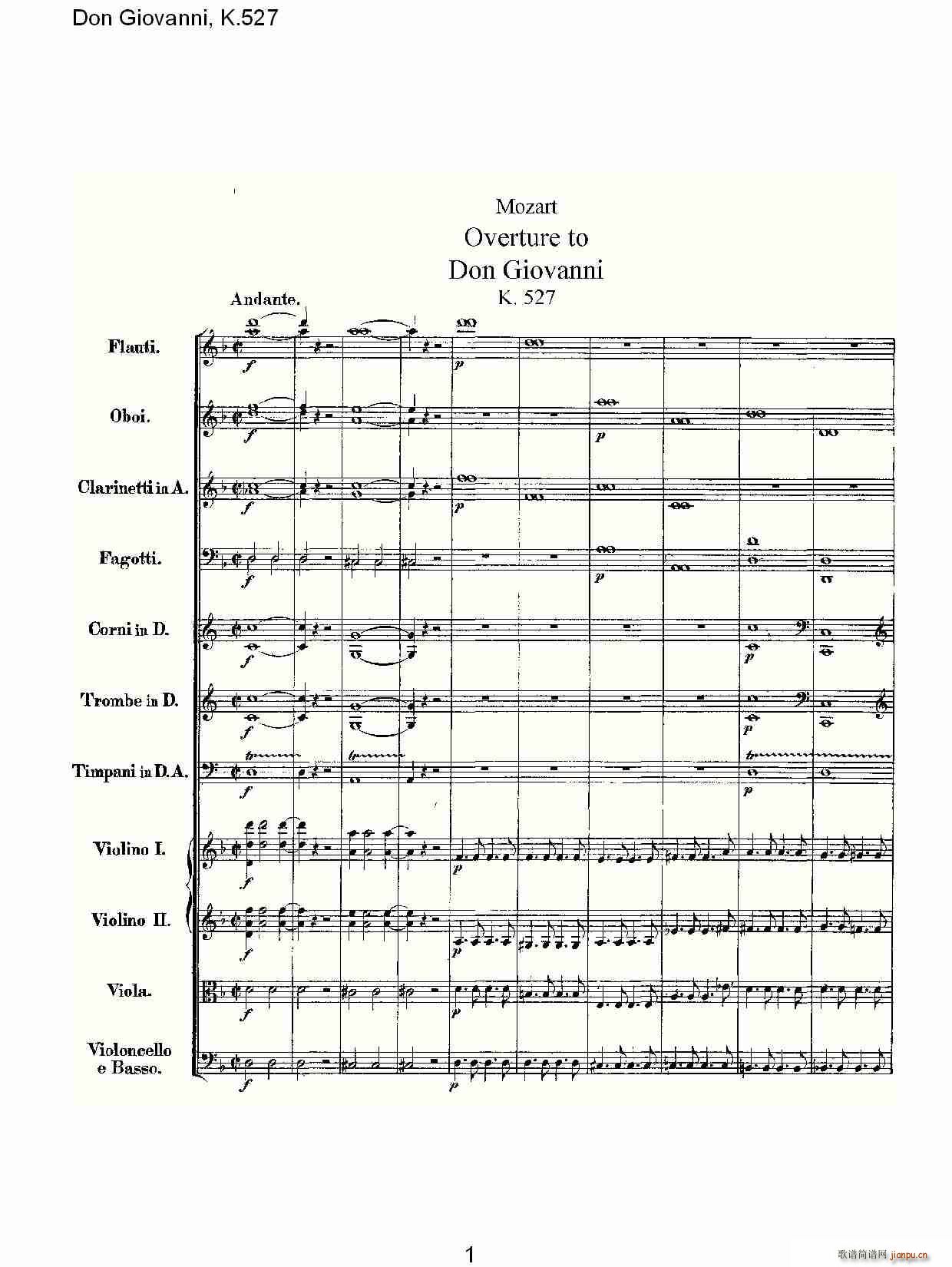 Don Giovanni, K.527(十字及以上)1