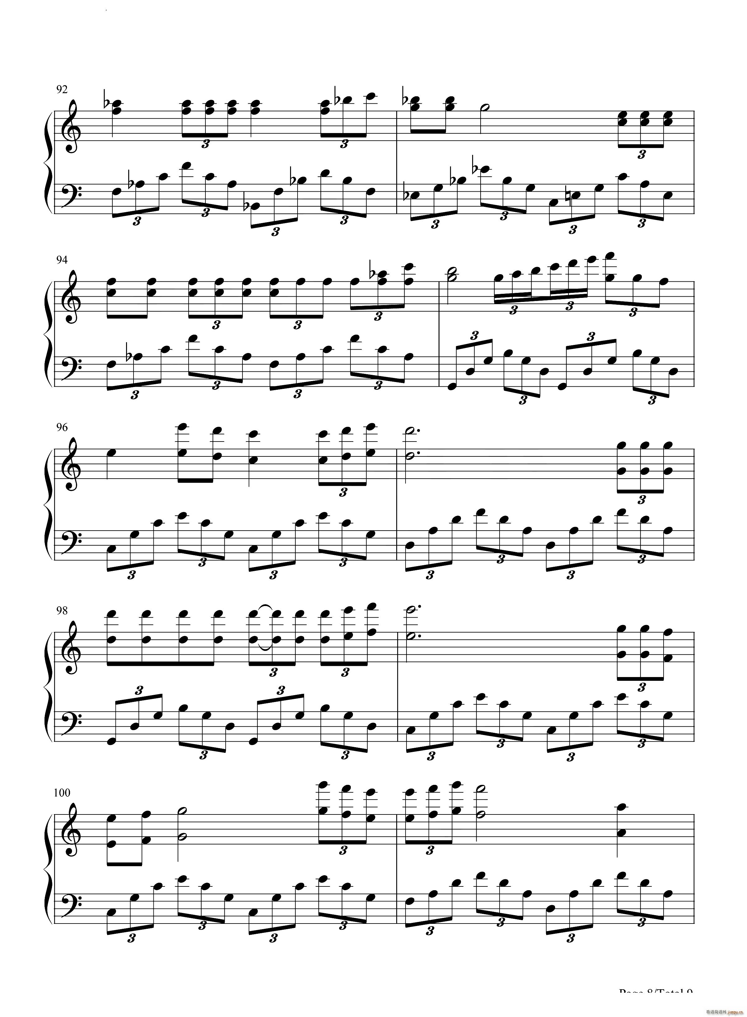 艾斯奥特曼钢琴串烧(钢琴谱)9