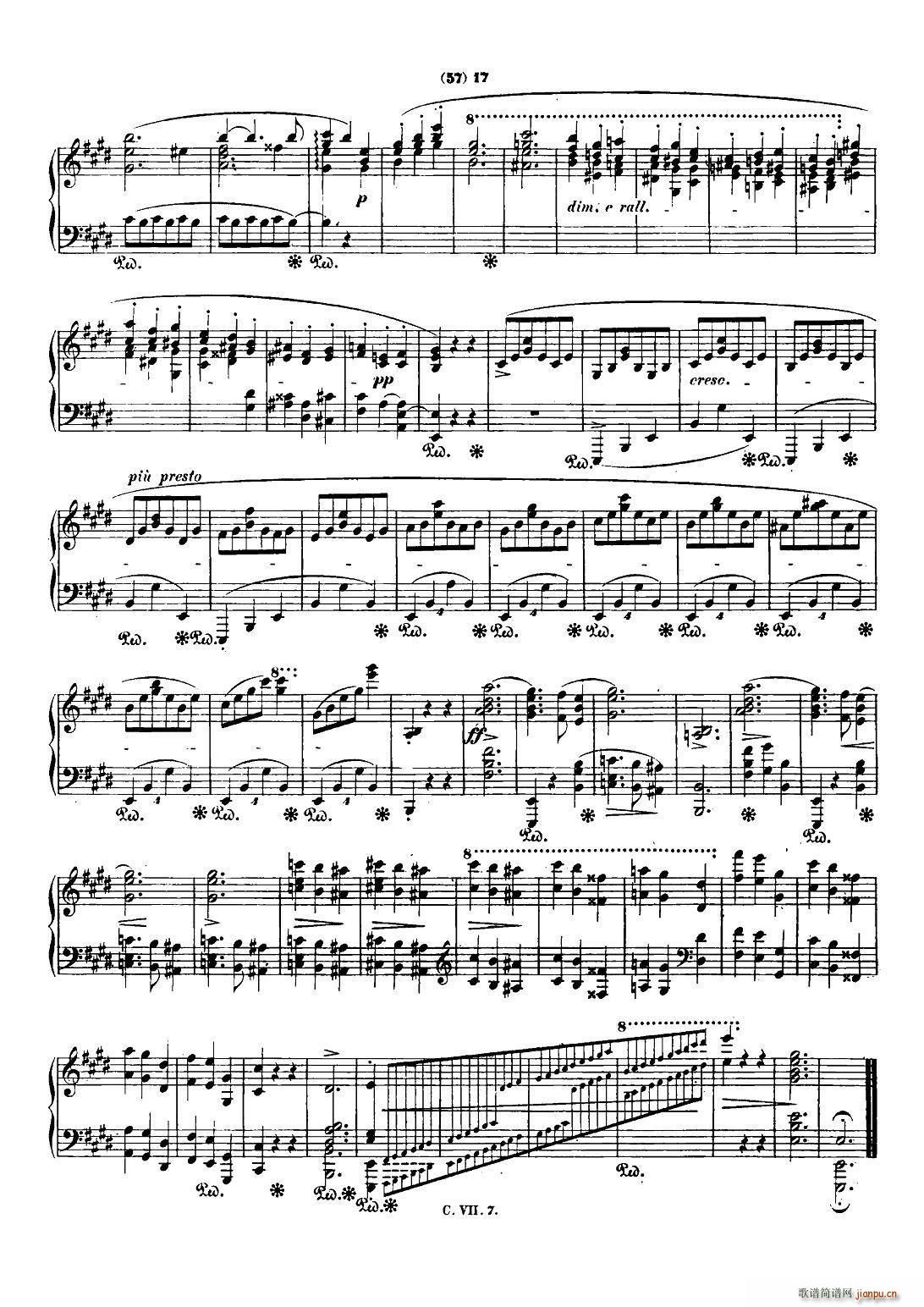 肖邦 钢琴谐谑曲 Chopin Scherzo No 4 E大调 Op 54(钢琴谱)17