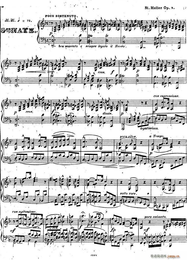 Heller Sonata Op 9 Sonata Op 9(十字及以上)1