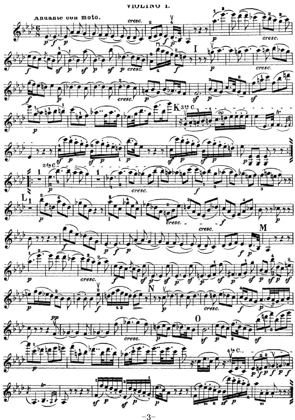 Mozart Quartet No 16 in Eb Major K 428 Violin 1(十字及以上)3