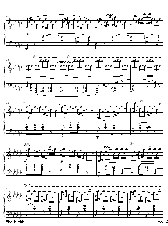 黑键练习曲-肖邦(钢琴谱)3
