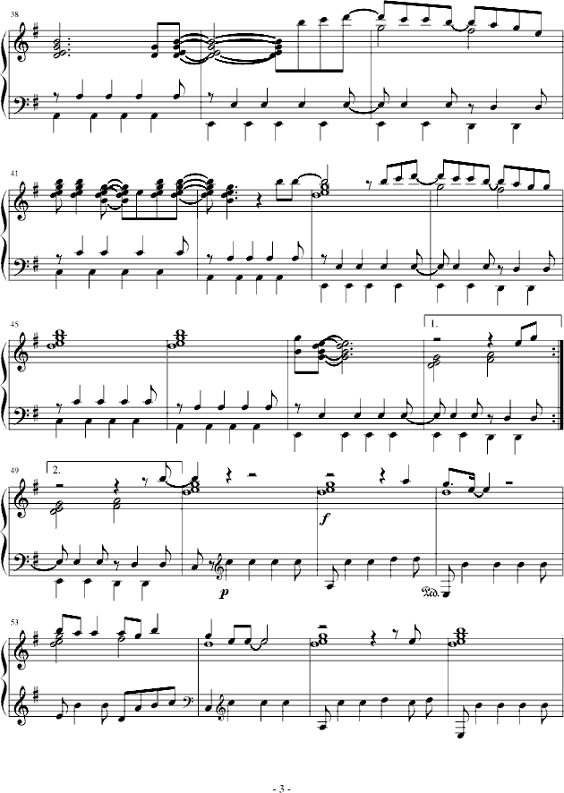 犬夜叉片尾曲---COME(钢琴谱)3