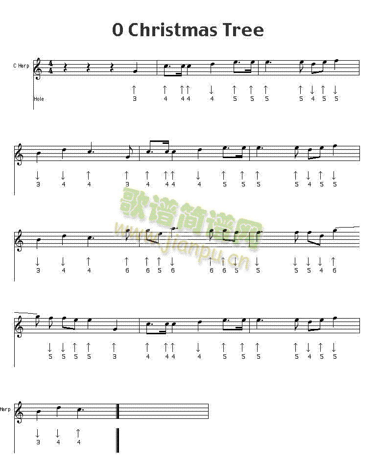 christmastree口琴谱(其他乐谱)1