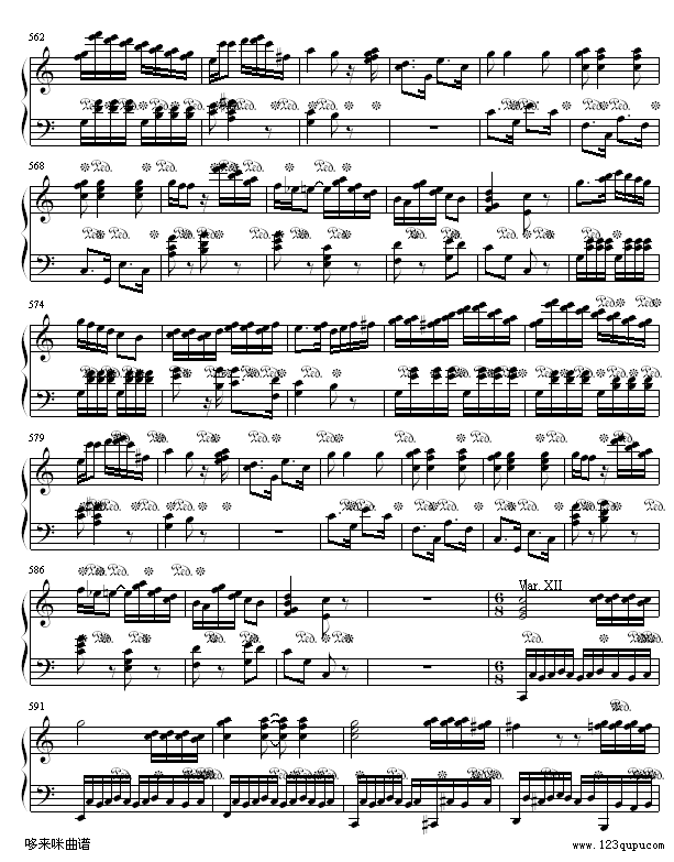 小星星变奏曲-莫扎特(钢琴谱)17