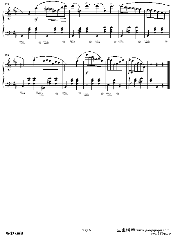 b小调圆舞曲Op.69No.2-肖邦(钢琴谱)6