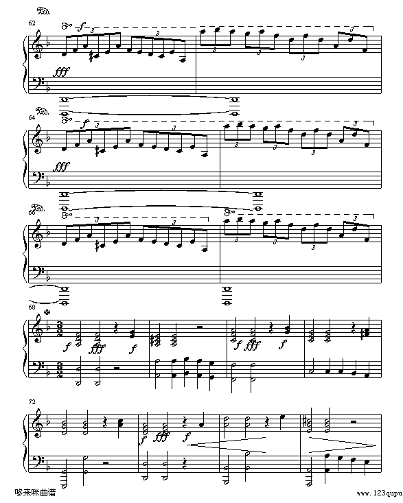 Handel’sSarabande韓德爾薩拉邦-马克西姆(钢琴谱)5