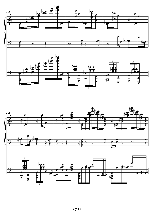 李斯特的帕格尼尼练习曲No.6(钢琴谱)15