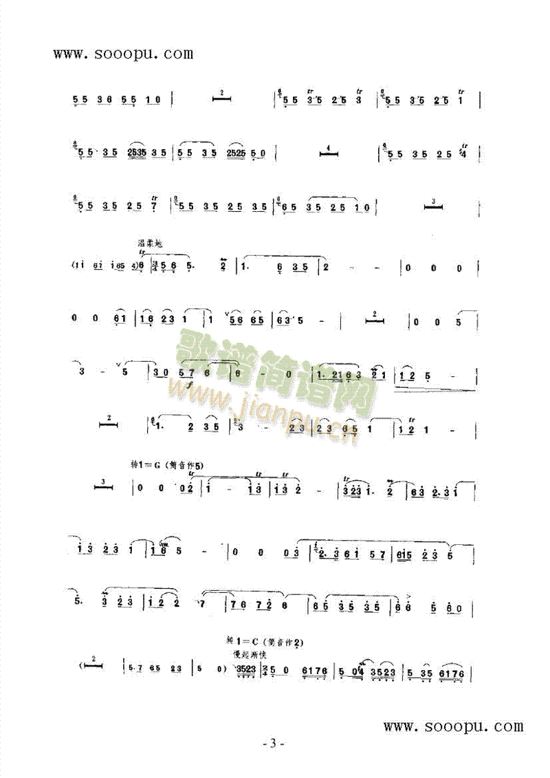 扮仙民乐类唢呐(其他乐谱)3