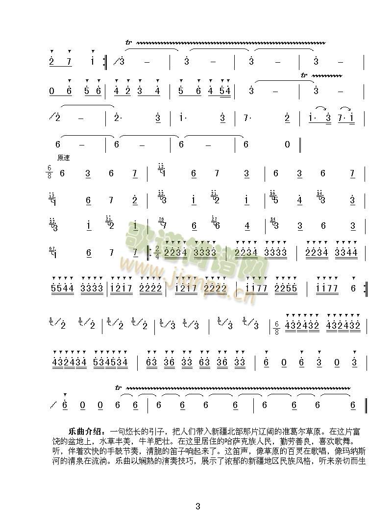 欢乐的准葛尔(笛萧谱)3