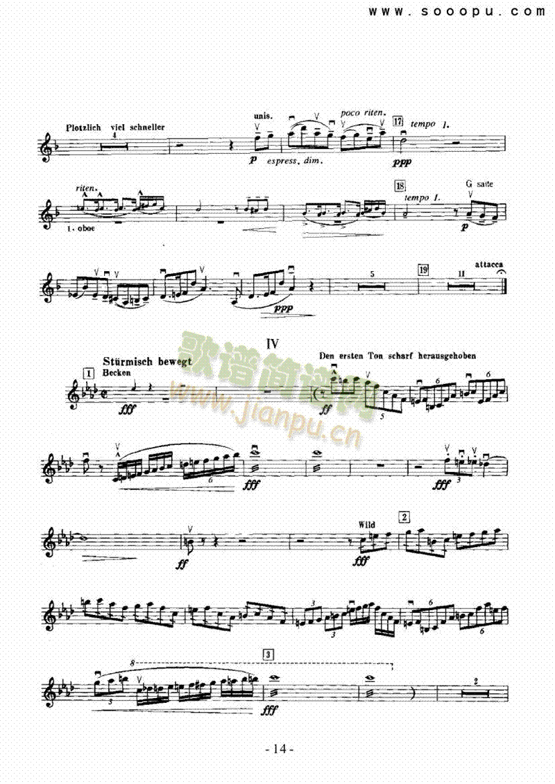 第一交响曲—独奏弦乐类小提琴(其他乐谱)14