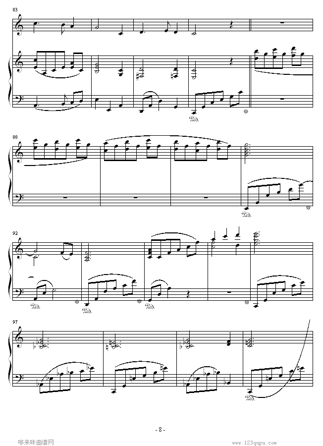 夜之歌--岩男润子(钢琴谱)8
