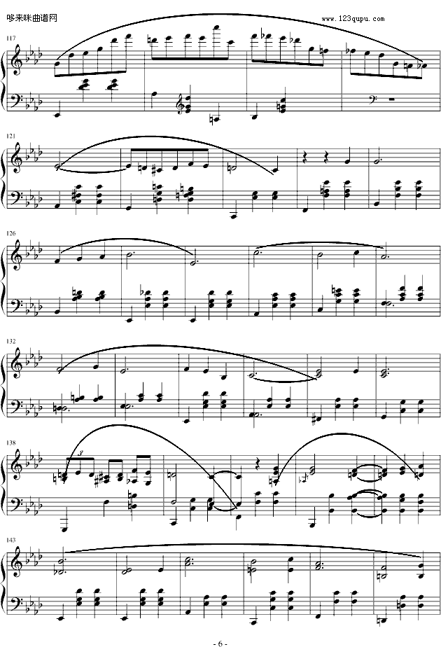 降A大调圆舞曲-肖邦(钢琴谱)6