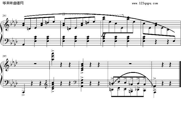降A大调圆舞曲-肖邦(钢琴谱)13