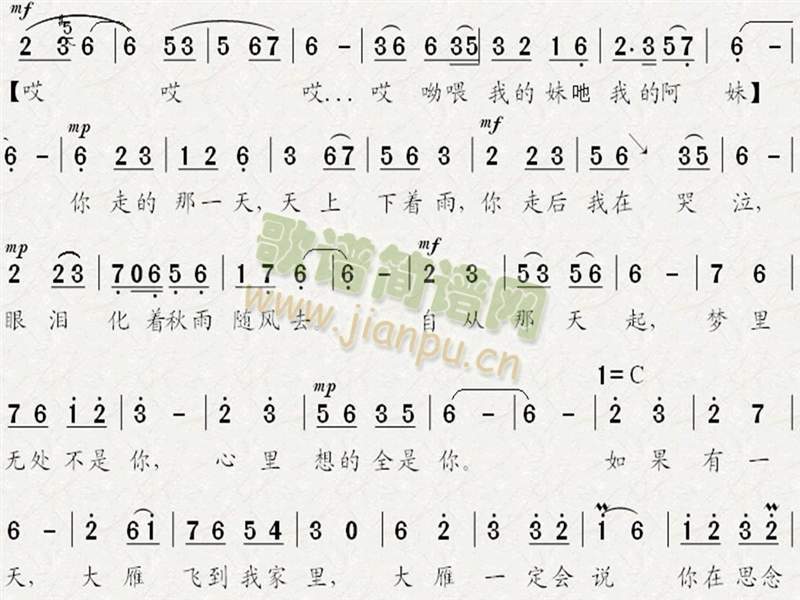 赤泪贞情(四字歌谱)3