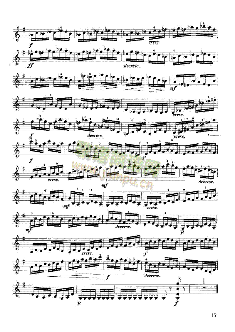 开塞小提琴练习曲36首弦乐类小提琴(其他乐谱)15