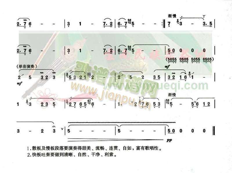 沂蒙风情(葫芦丝谱)3