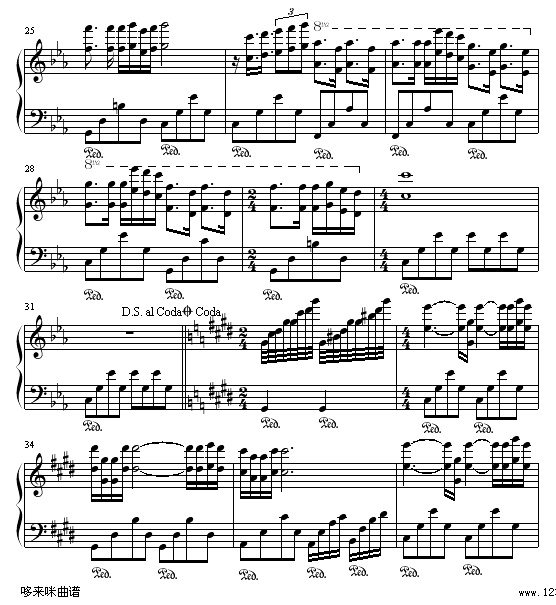 匈牙利奏鸣曲--克莱德曼(钢琴谱)3