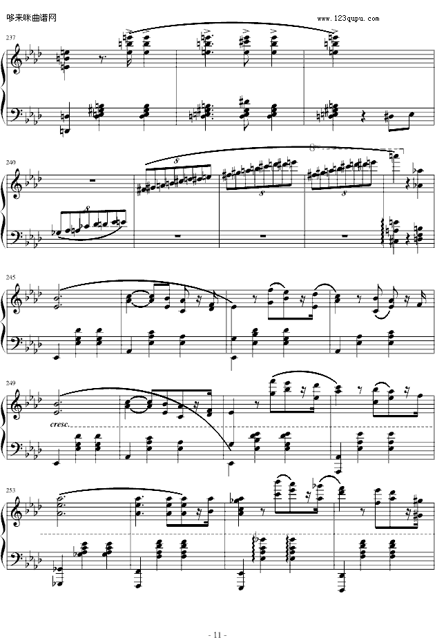 降A大调圆舞曲-肖邦(钢琴谱)11