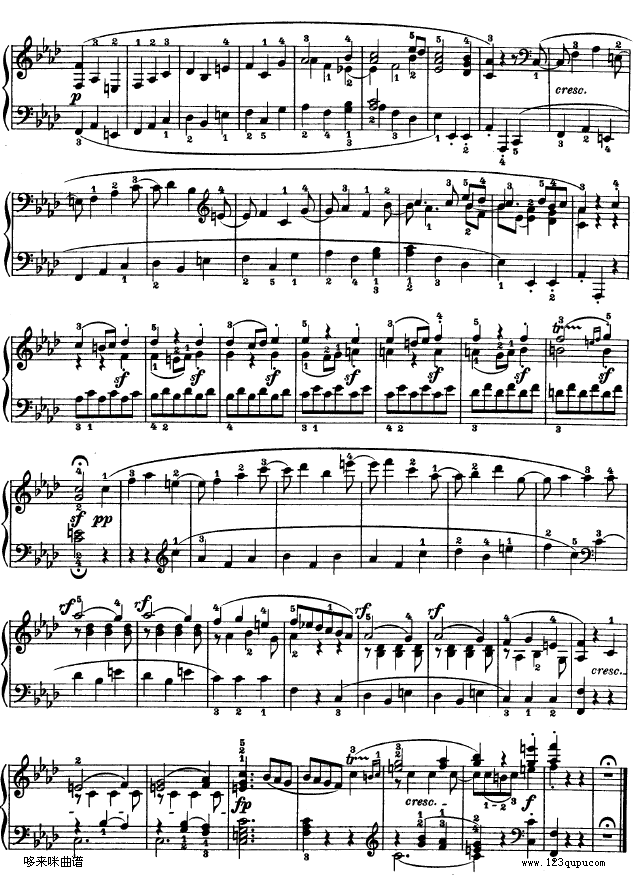 F大调第六钢琴奏鸣曲-Op.10—2-贝多芬(钢琴谱)10