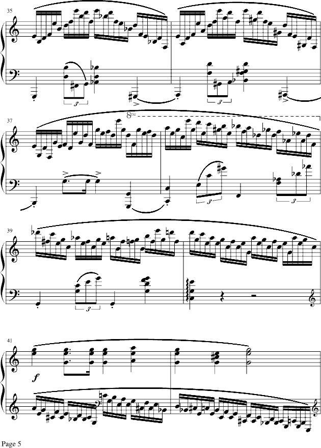 肖邦冬风练习曲(钢琴谱)5