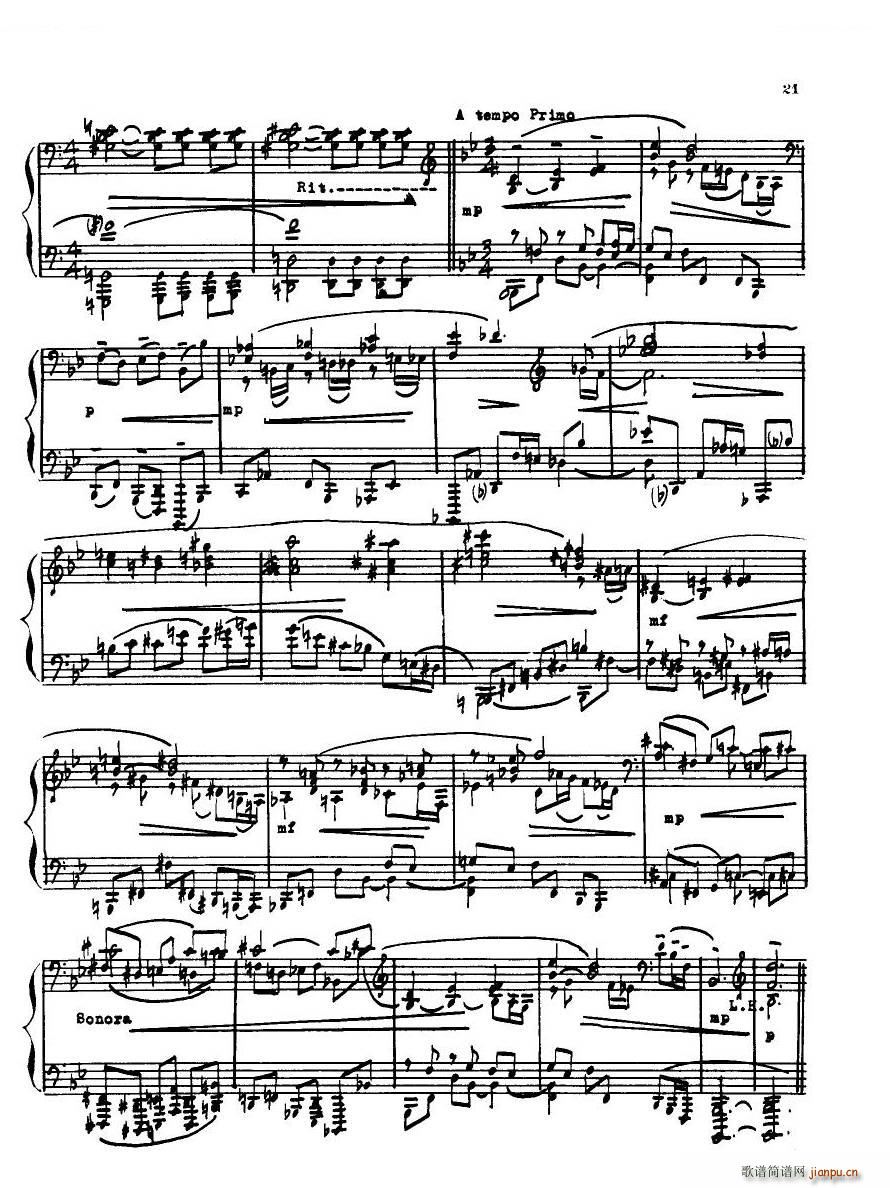 Antheil Piano Sonata No 4 Piano Sonata No 4(十字及以上)20