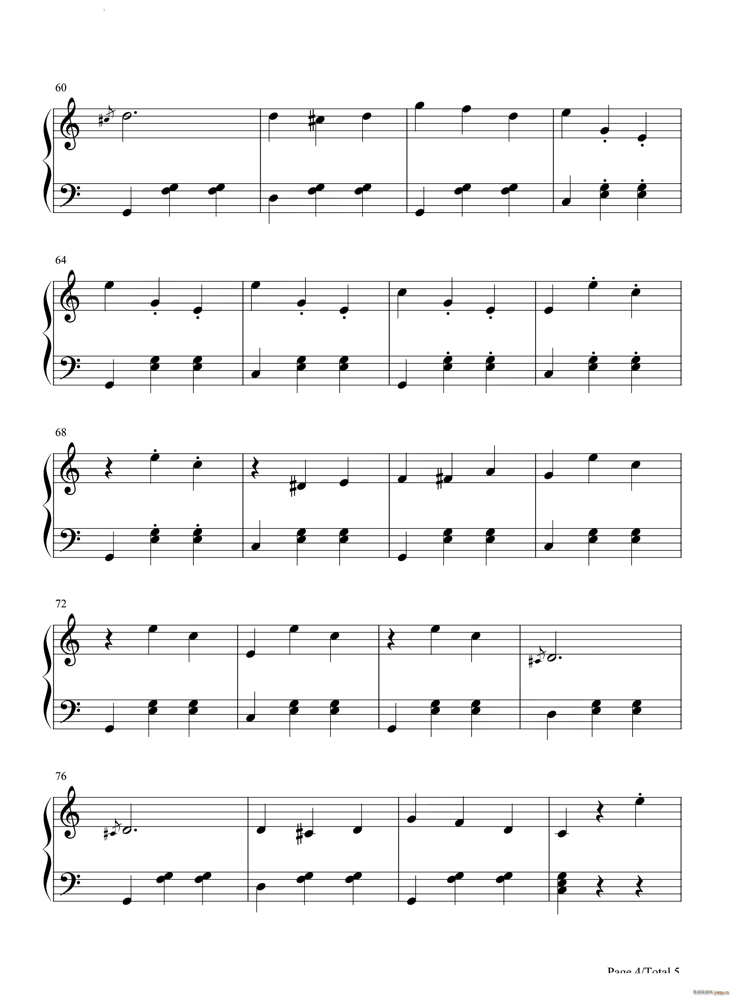 杜鹃圆舞曲G?kvalsen The Cuckoo Waltz(钢琴谱)5