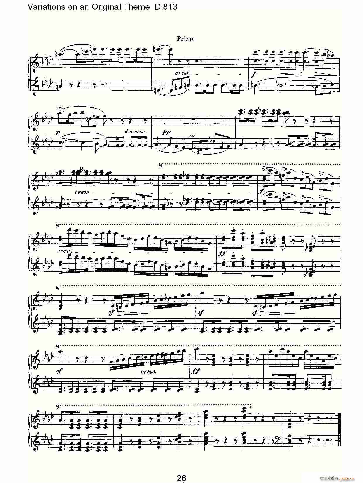 Variations on an Original Theme D.813(十字及以上)26