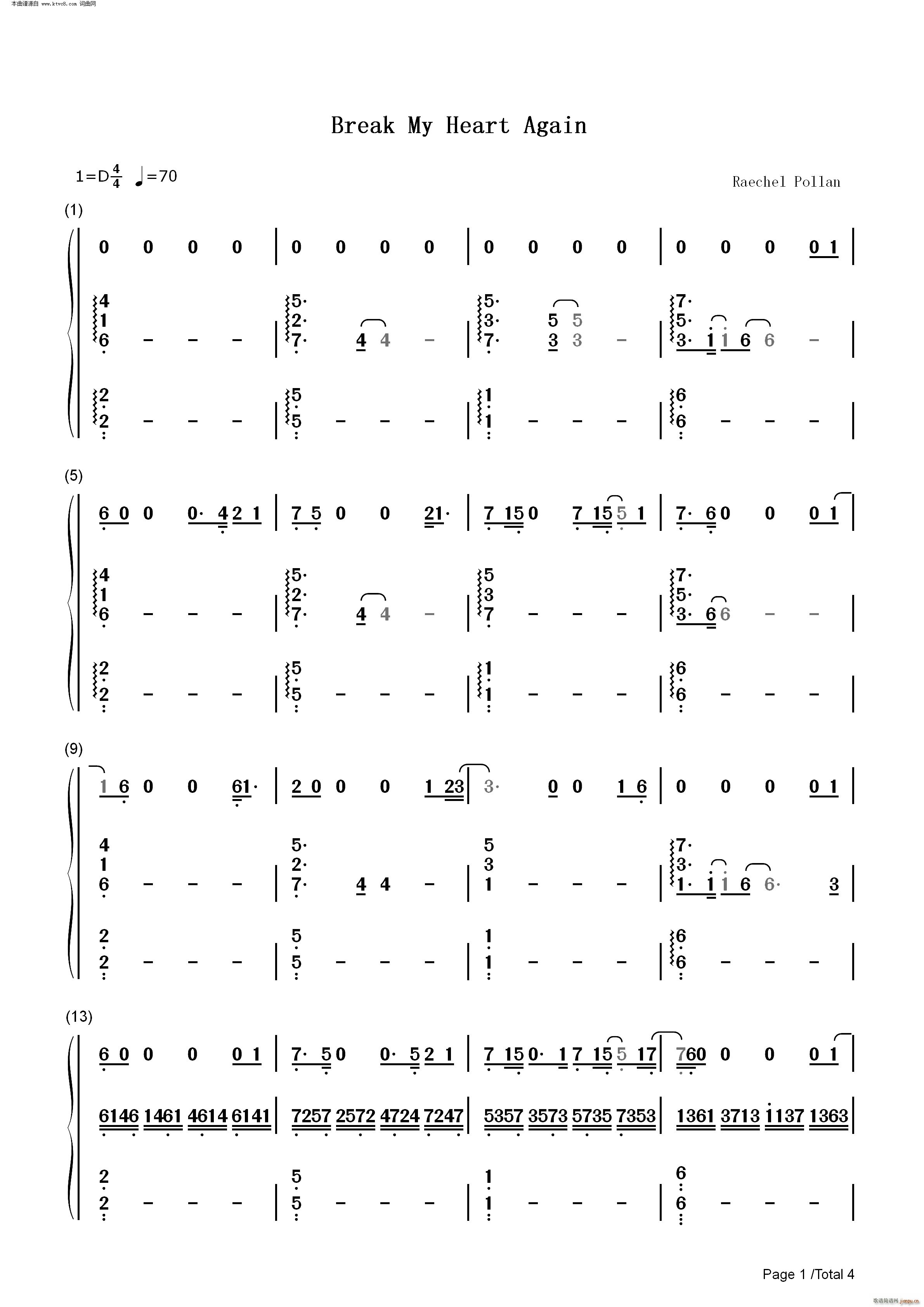 Break My Heart Again(钢琴谱)11