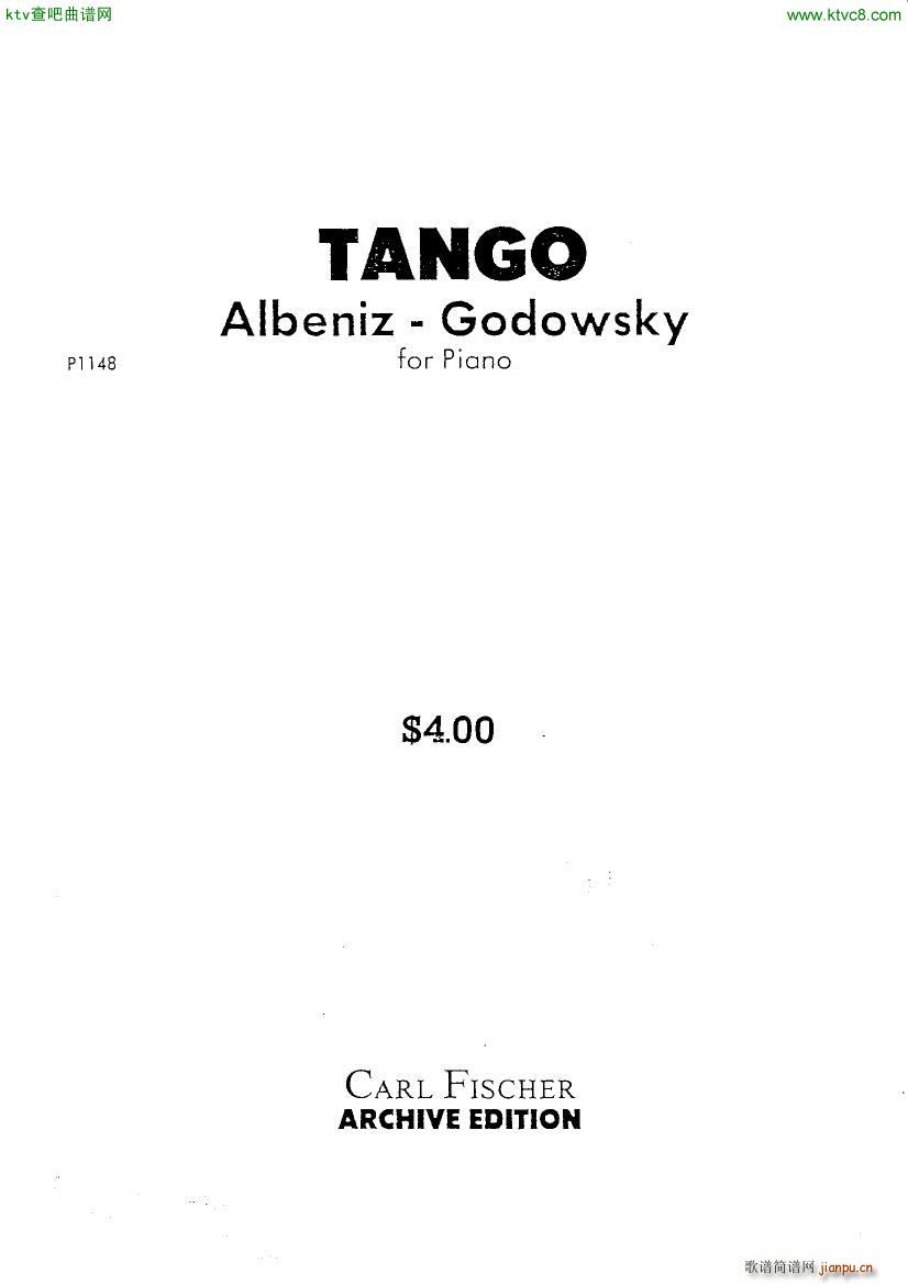 Albeniz Godowsky Tango(钢琴谱)1