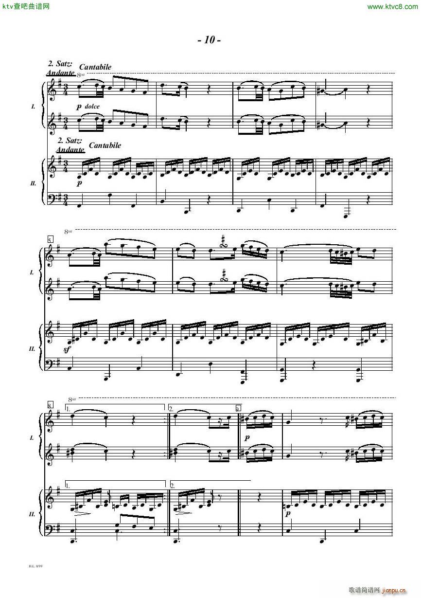 Diabelli Sonata Op33 For Two Pianos(钢琴谱)10