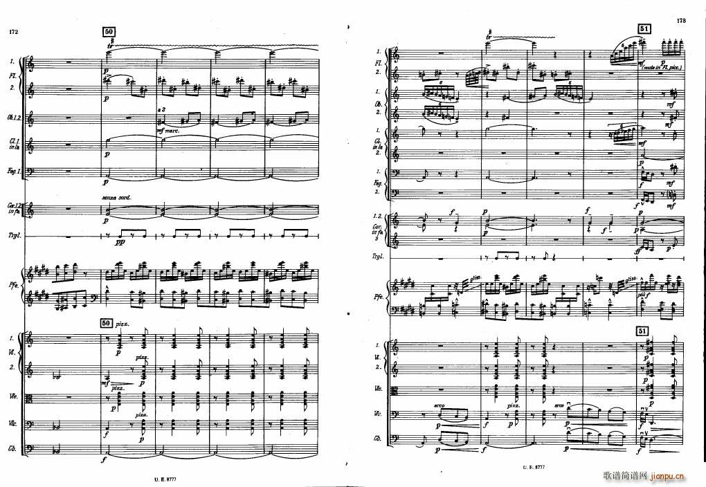 Bartok SZ 83 Piano Concerto No1 Full Score 二(钢琴谱)46