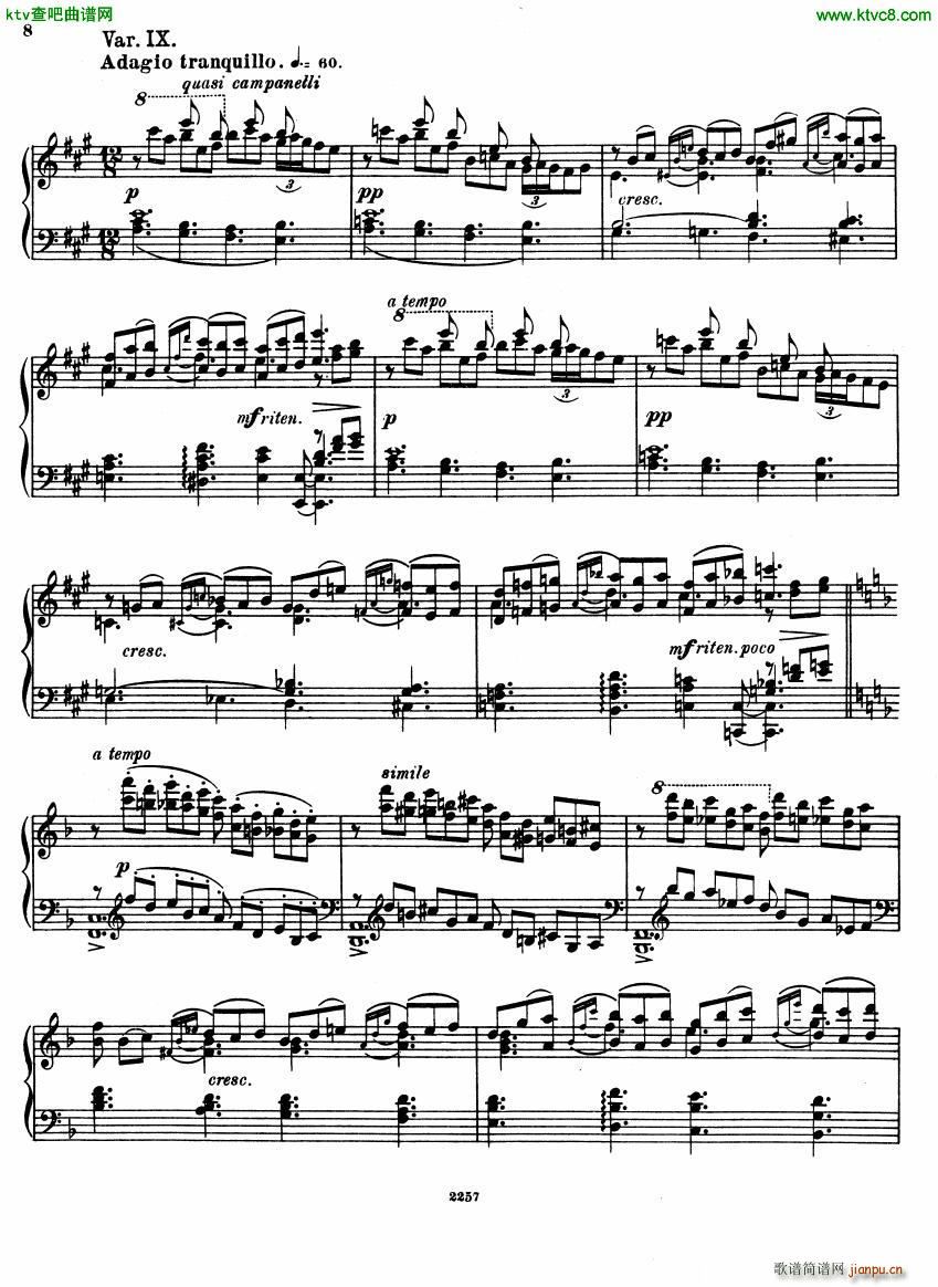 Glazunov Theme et Variations Op 72(钢琴谱)8