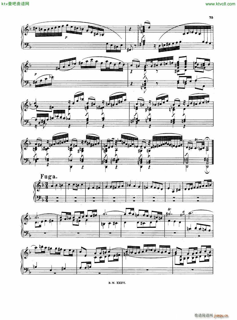 Bach JS BWV 903 Chromatische Fantasie Fuge(钢琴谱)5