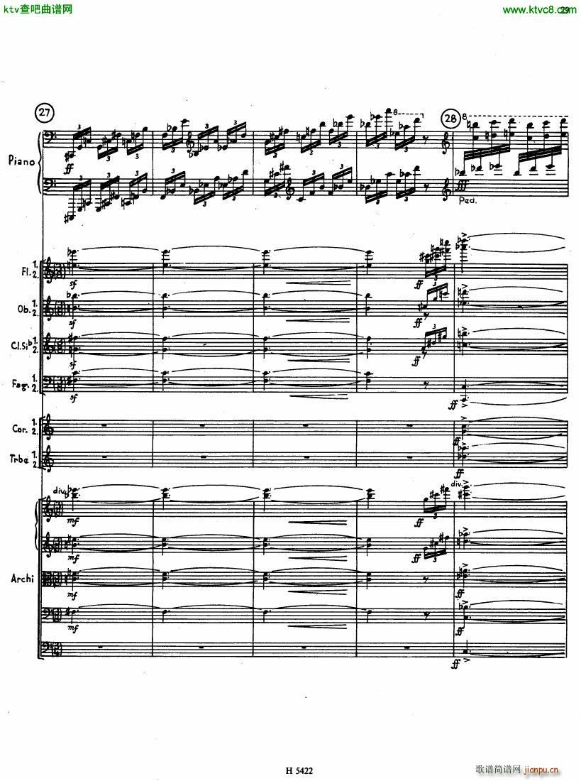 Fiser concerto da camera for piano full score(钢琴谱)27