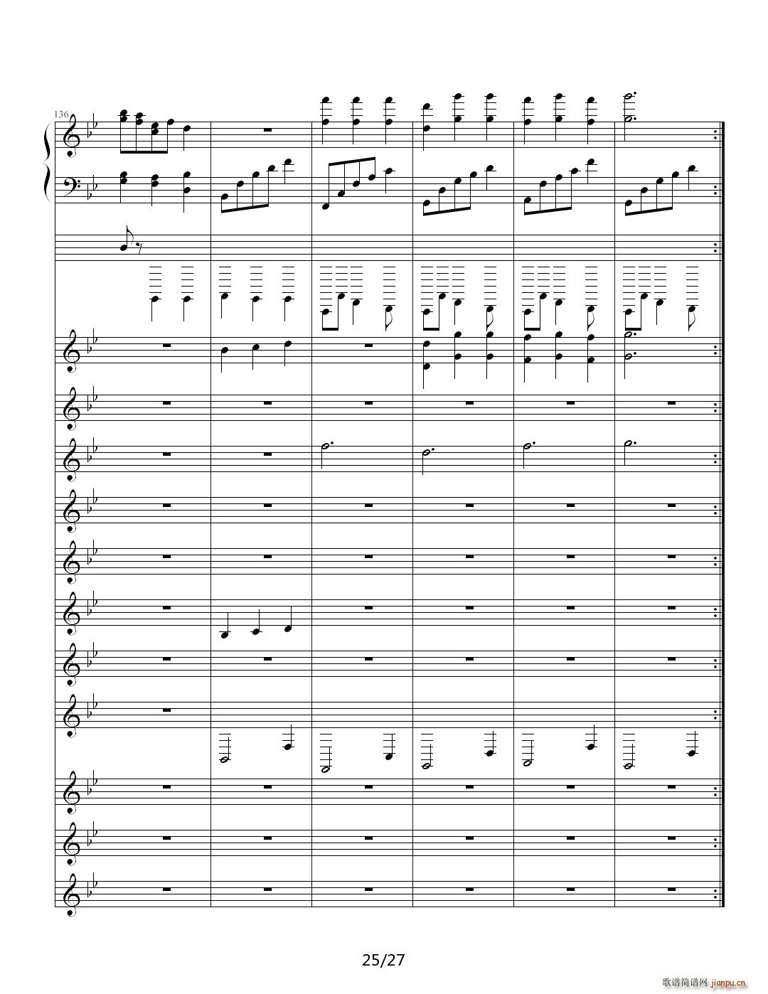 伴奏 降B调(钢琴谱)25