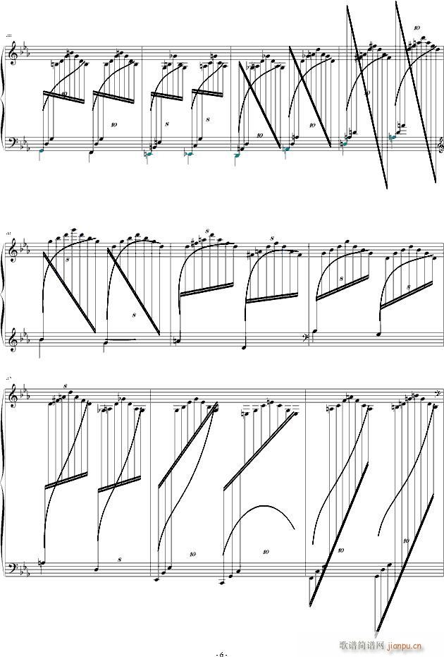 获奖作品 雪泉练习曲(钢琴谱)6