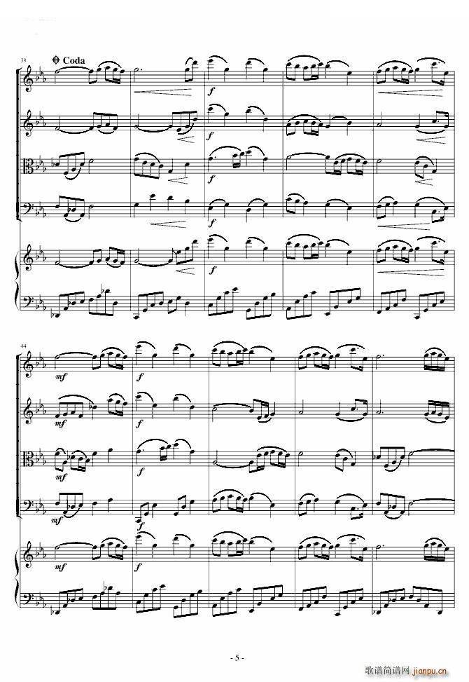 adagio in c minor 柔版(钢琴谱)5
