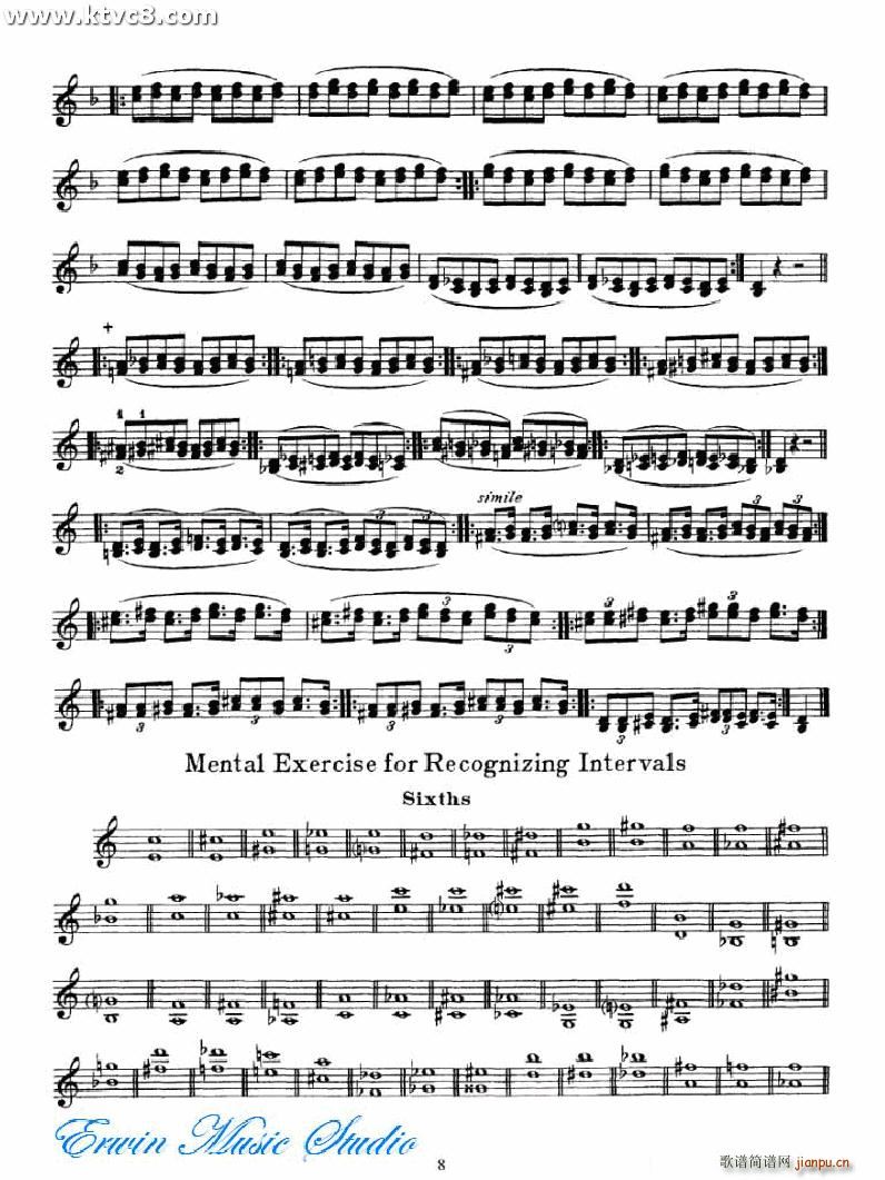 Bytovetskim 双弦练习 练习曲(十字及以上)8