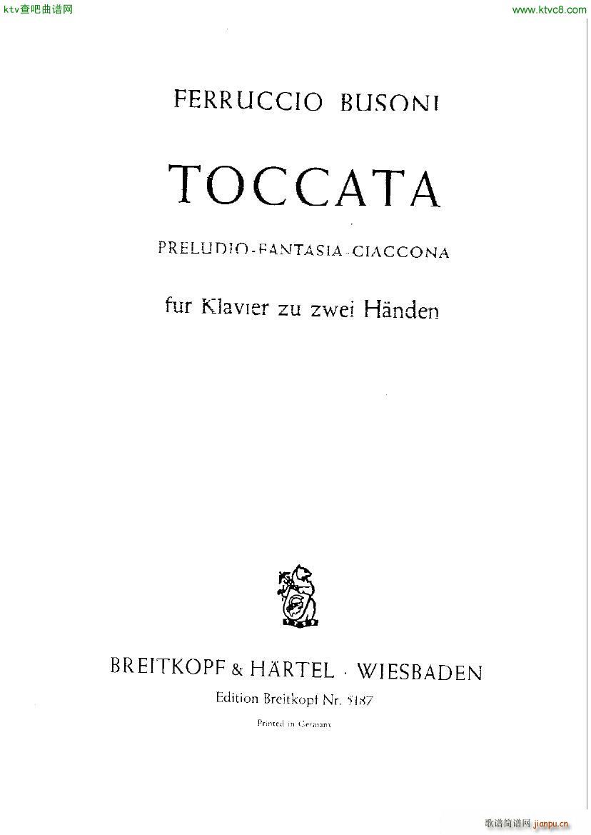 Busoni Toccata(钢琴谱)1