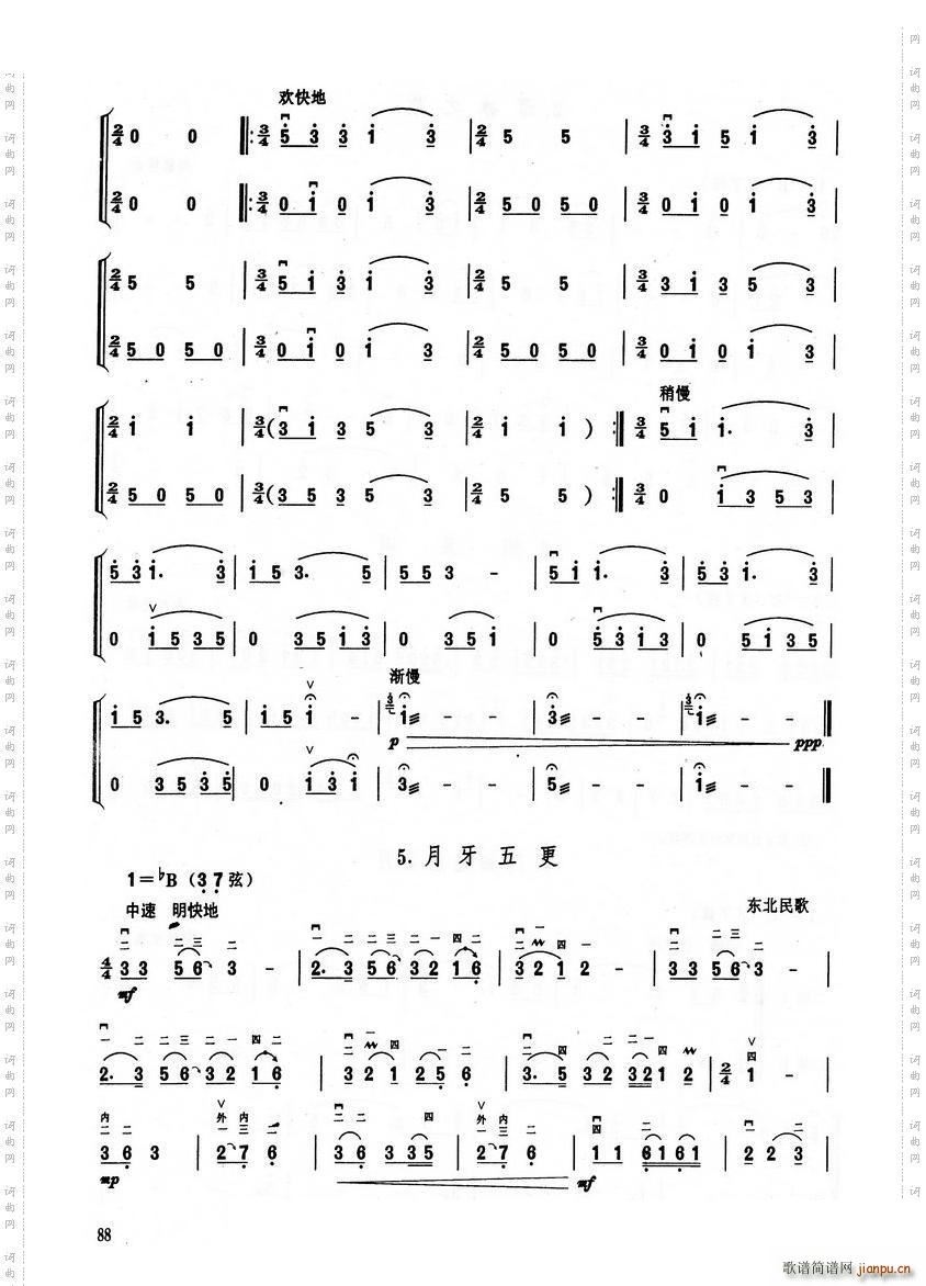 其他 第11章 第88页 第3节bB调乐曲(十字及以上)1