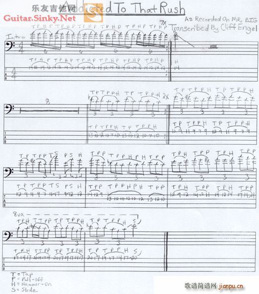 BillySheenhan贝司练习(吉他谱)1