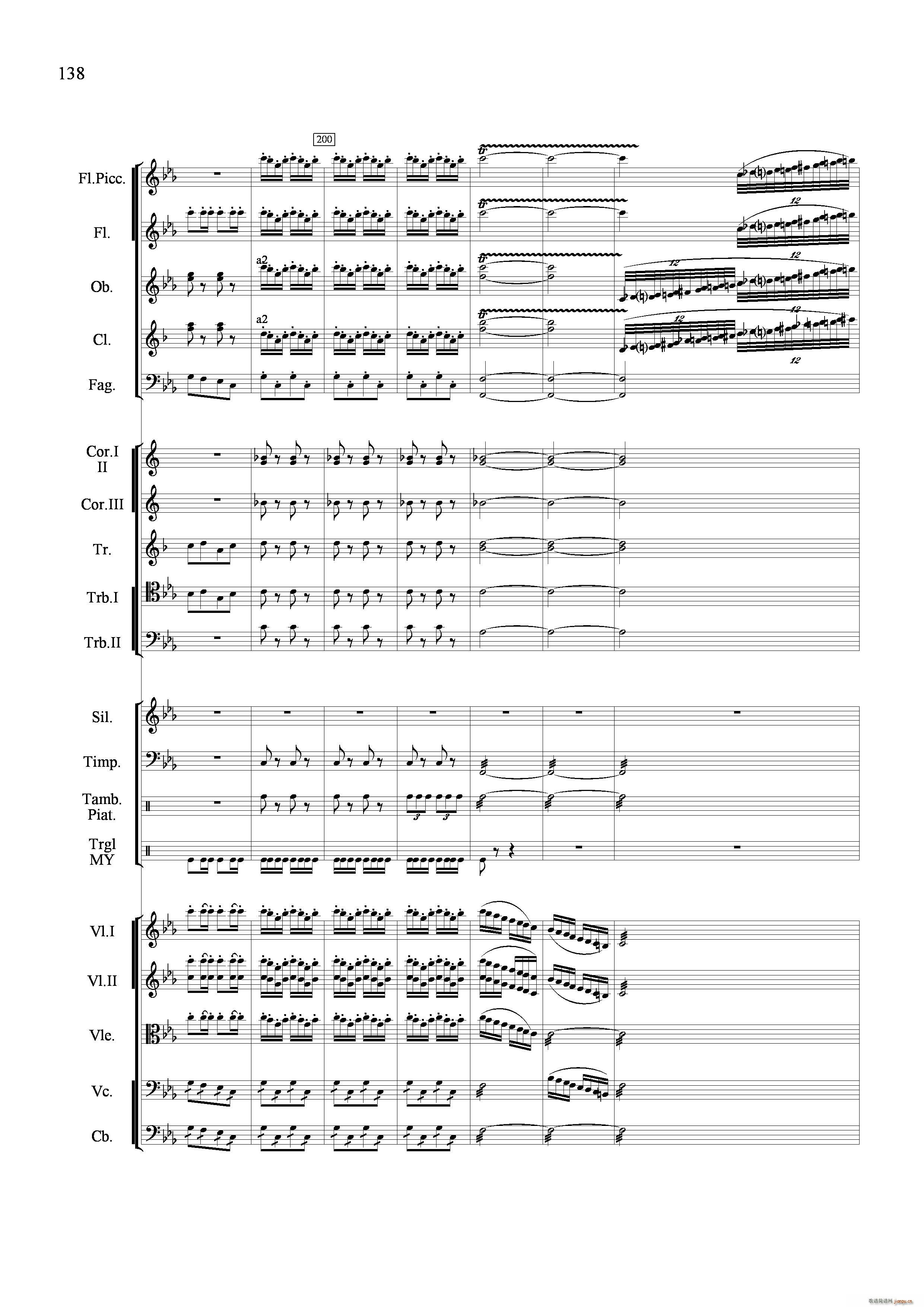 小八路勇闯封锁线 管弦乐合奏 铜管(总谱)26