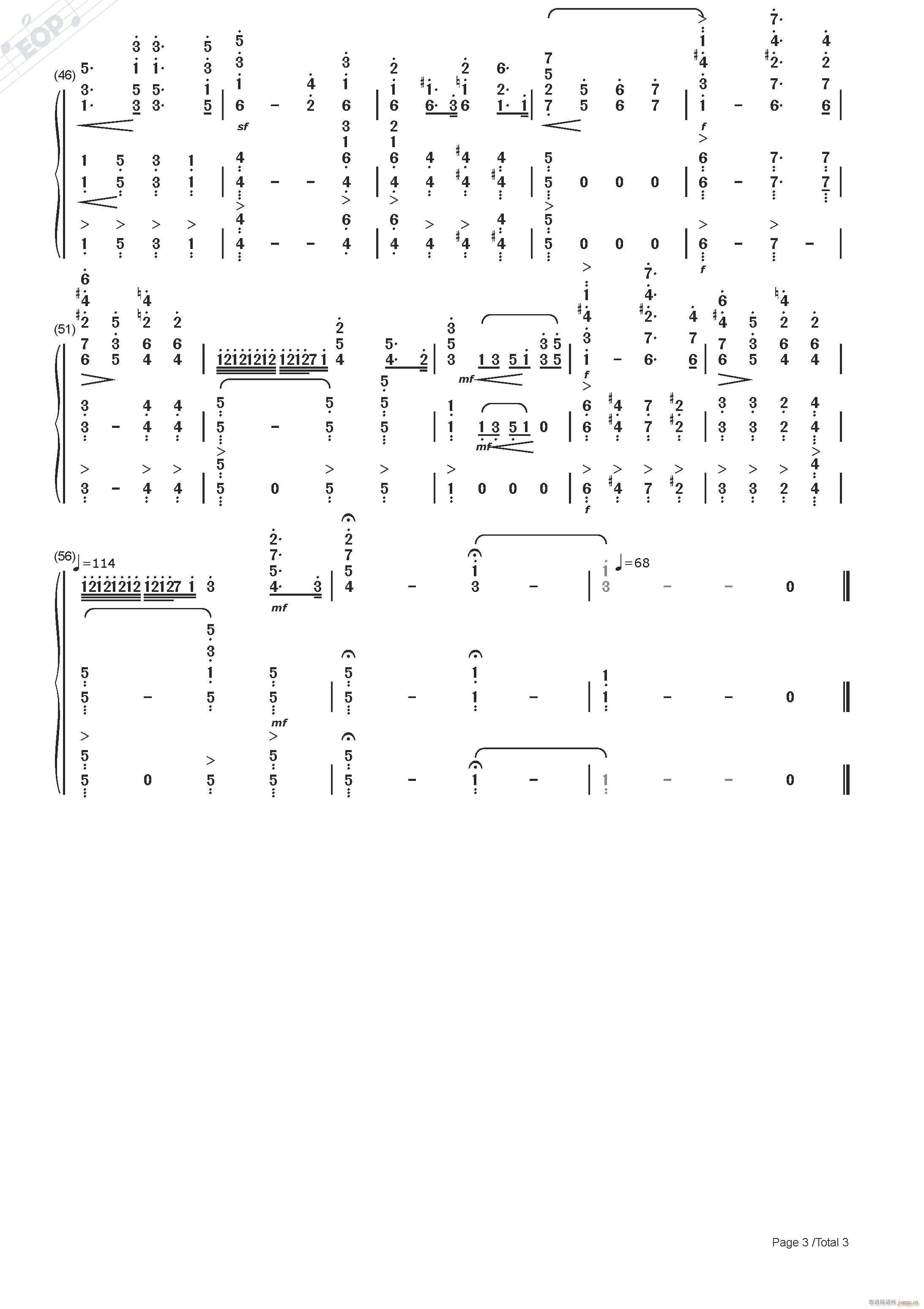 门德尔松 婚礼进行曲 管风琴(十字及以上)3