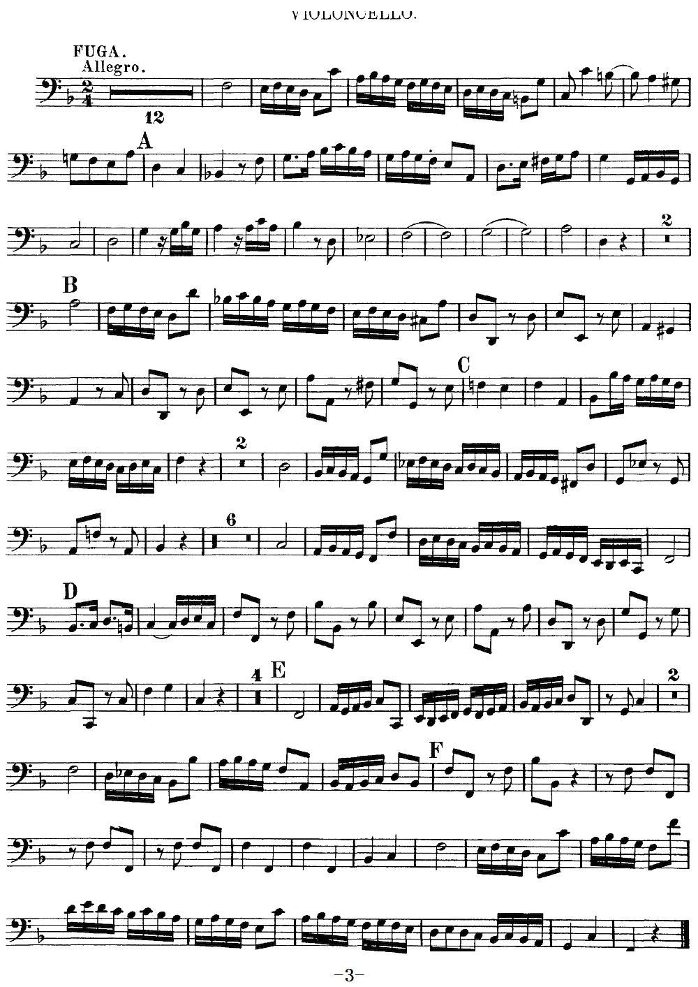 Mozart Quartet No 8 in F Major K 168 Cello(十字及以上)3