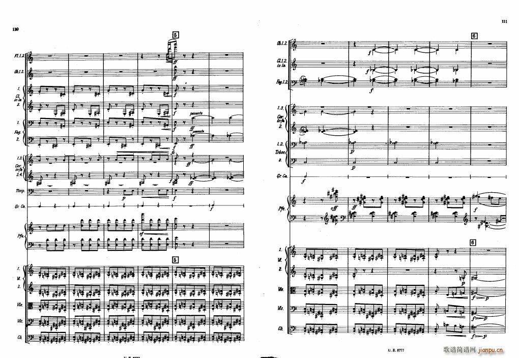 Bartok SZ 83 Piano Concerto No1 Full Score 二(钢琴谱)15