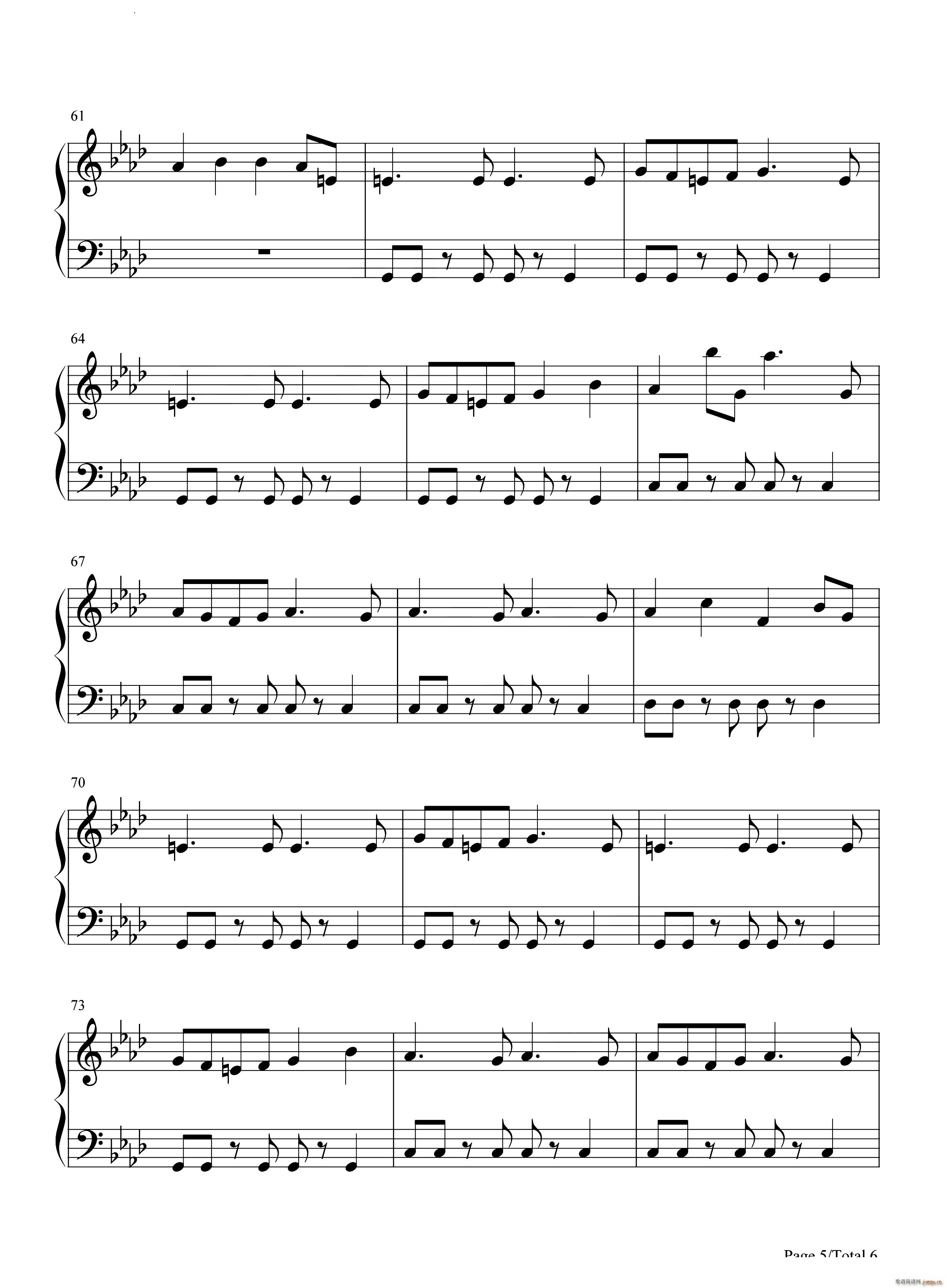 Padam Padam(钢琴谱)6