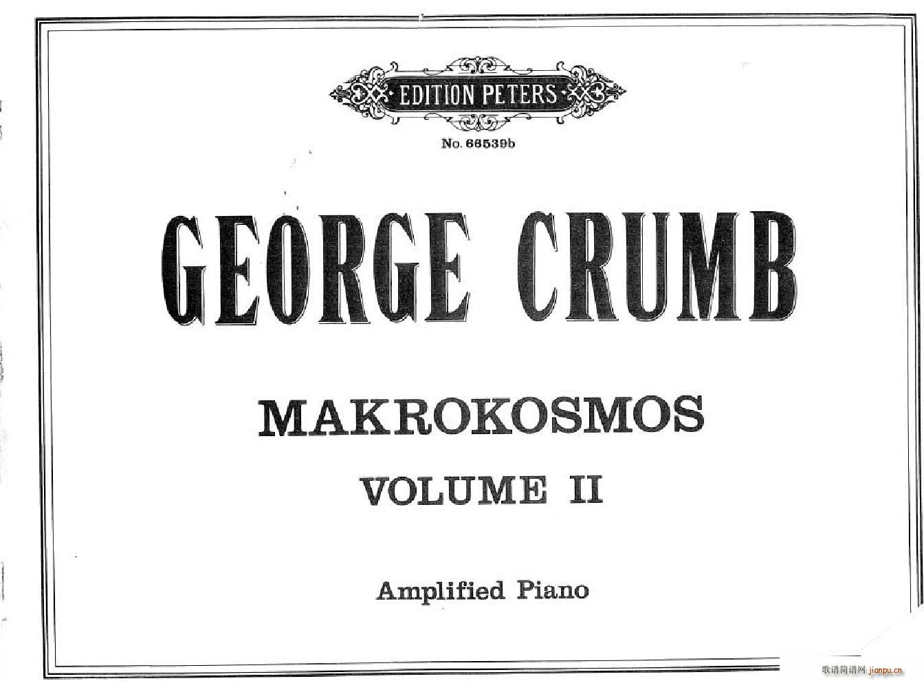 Crumb Makrokosmos Volume 2(钢琴谱)1