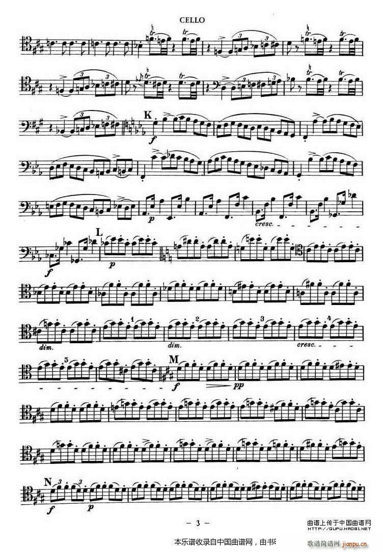 TROUT QUARTET 大(大提琴谱)3