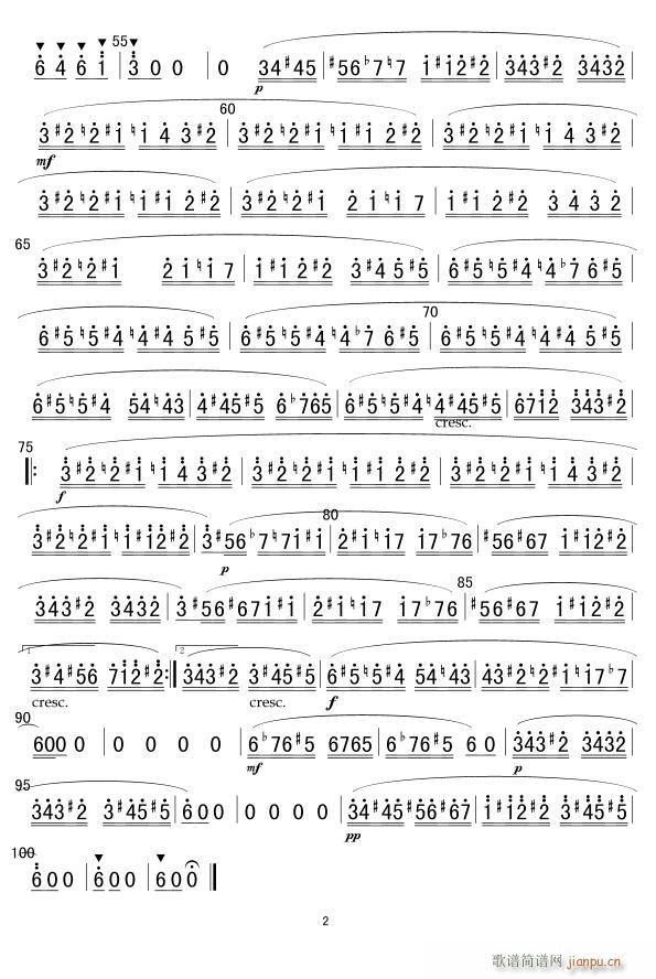 野蜂飞舞 长笛 2(笛箫谱)1